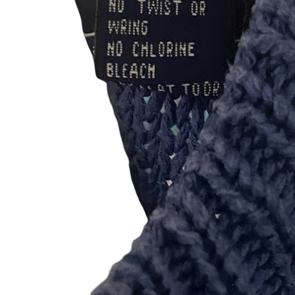 Vintage 20 Ans handmade knit sweater Blue Size Large RARE - Picture 8 of 16